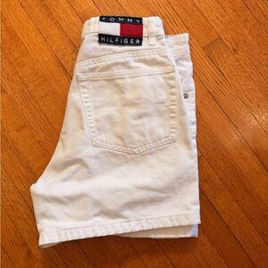 Tommy Hilfiger White Denim Shorts